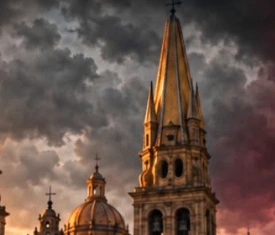 Detalle de la catedral de Guadalajara